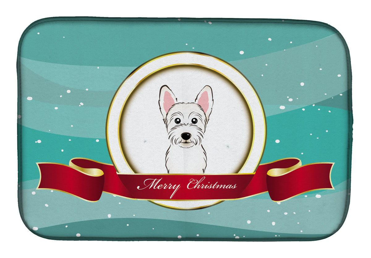 Westie Merry Christmas Dish Drying Mat BB1536DDM  the-store.com.