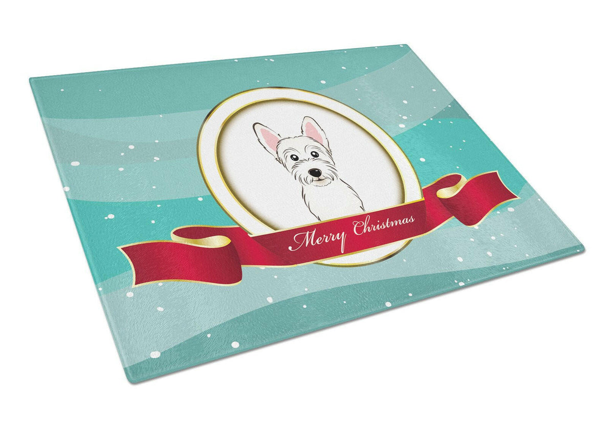Westie Merry Christmas Glass Cutting Board Large BB1536LCB by Caroline&#39;s Treasures