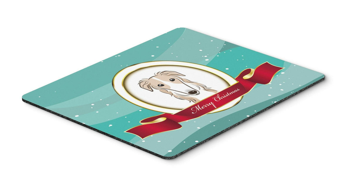 Borzoi Merry Christmas Mouse Pad, Hot Pad or Trivet BB1538MP by Caroline&#39;s Treasures