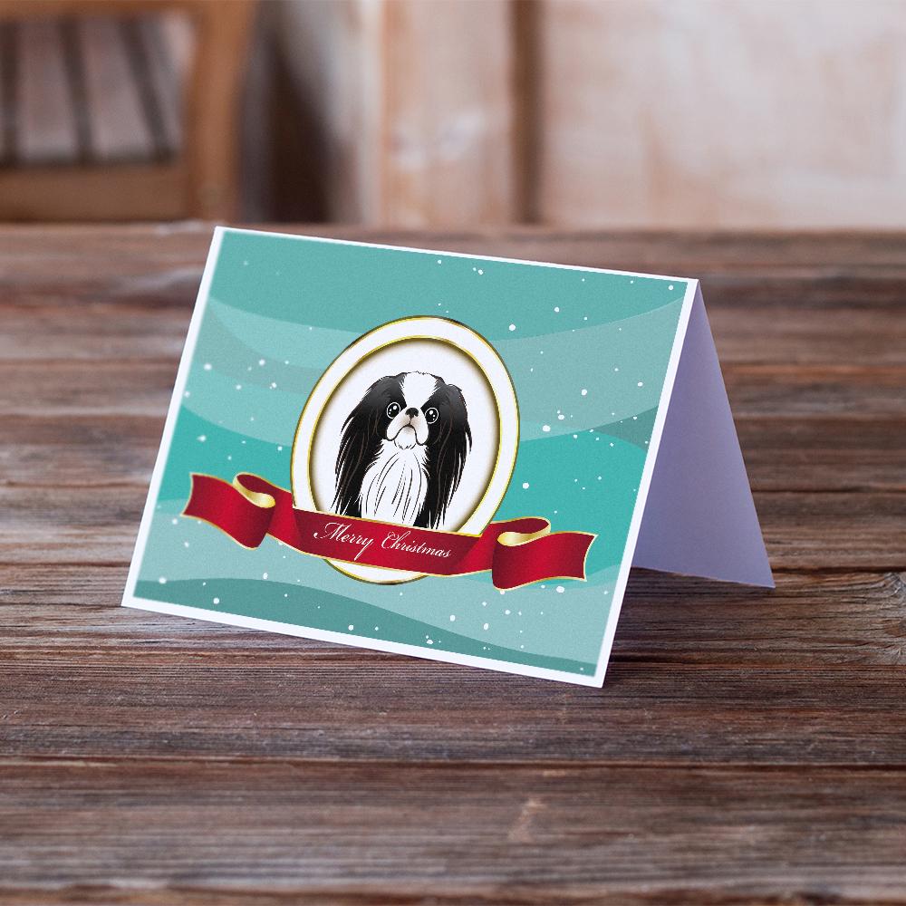 Japanese Chin Merry Christmas Greeting Cards and Envelopes Pack of 8 - the-store.com