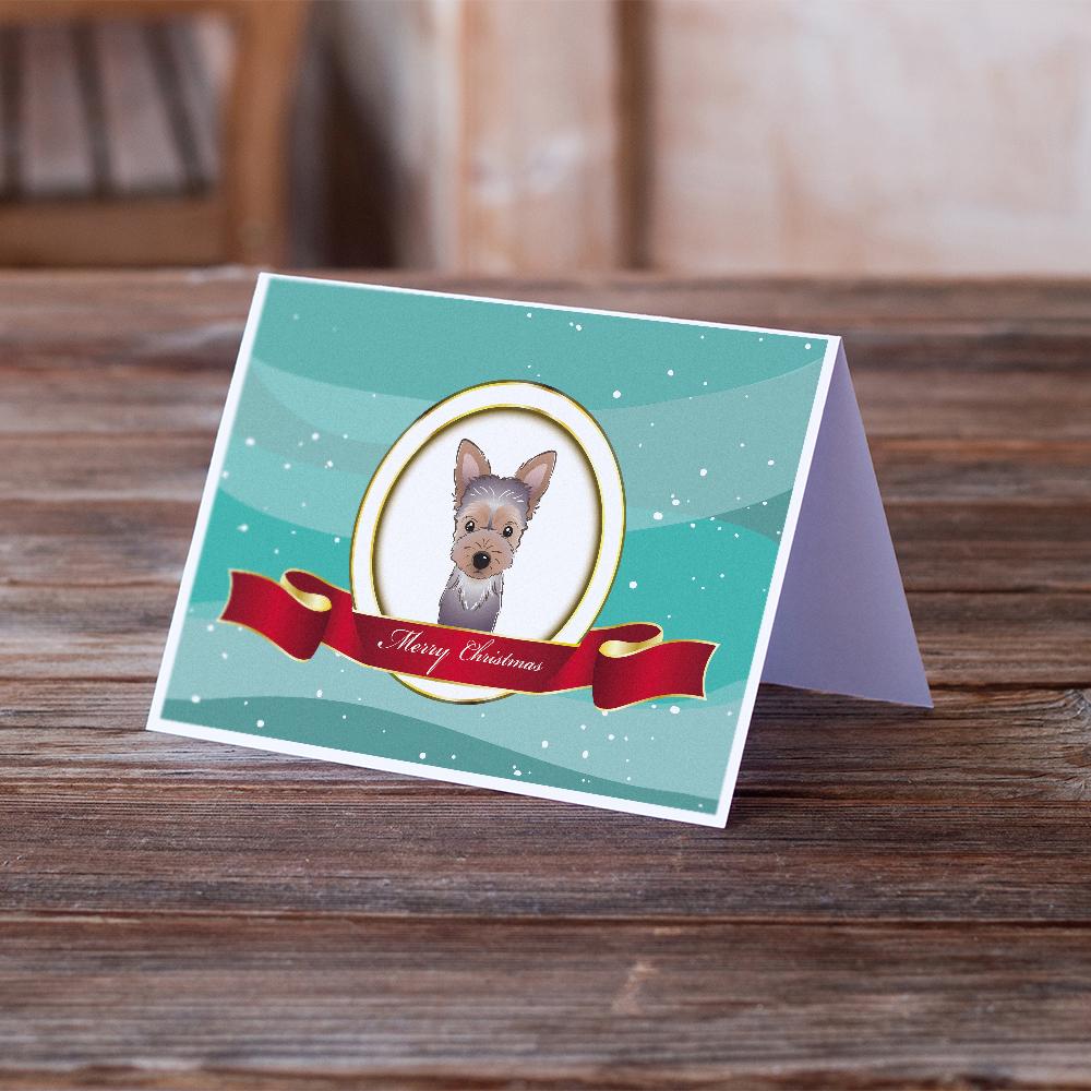 Buy this Yorkie Puppy Merry Christmas Greeting Cards and Envelopes Pack of 8