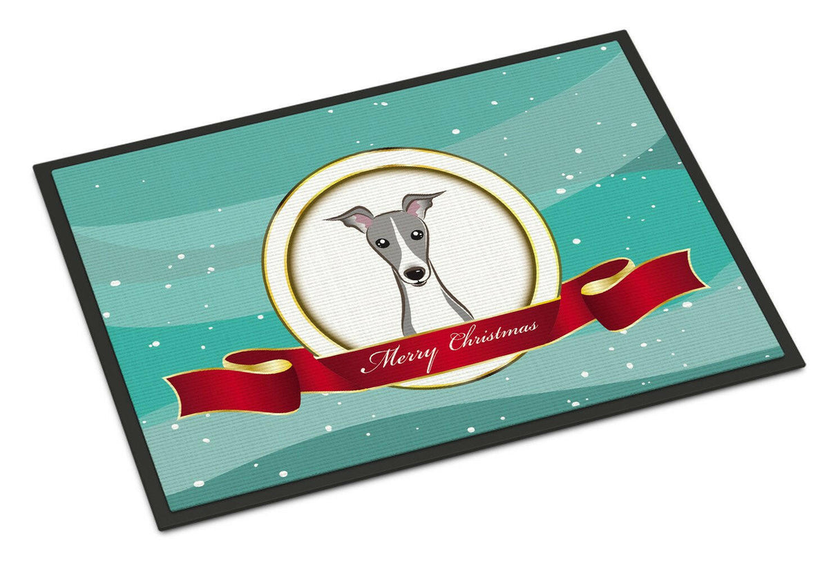 Italian Greyhound Merry Christmas Indoor or Outdoor Mat 18x27 BB1546MAT - the-store.com