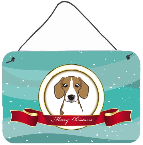 Beagle Merry Christmas Wall or Door Hanging Prints BB1549DS812 by Caroline&#39;s Treasures