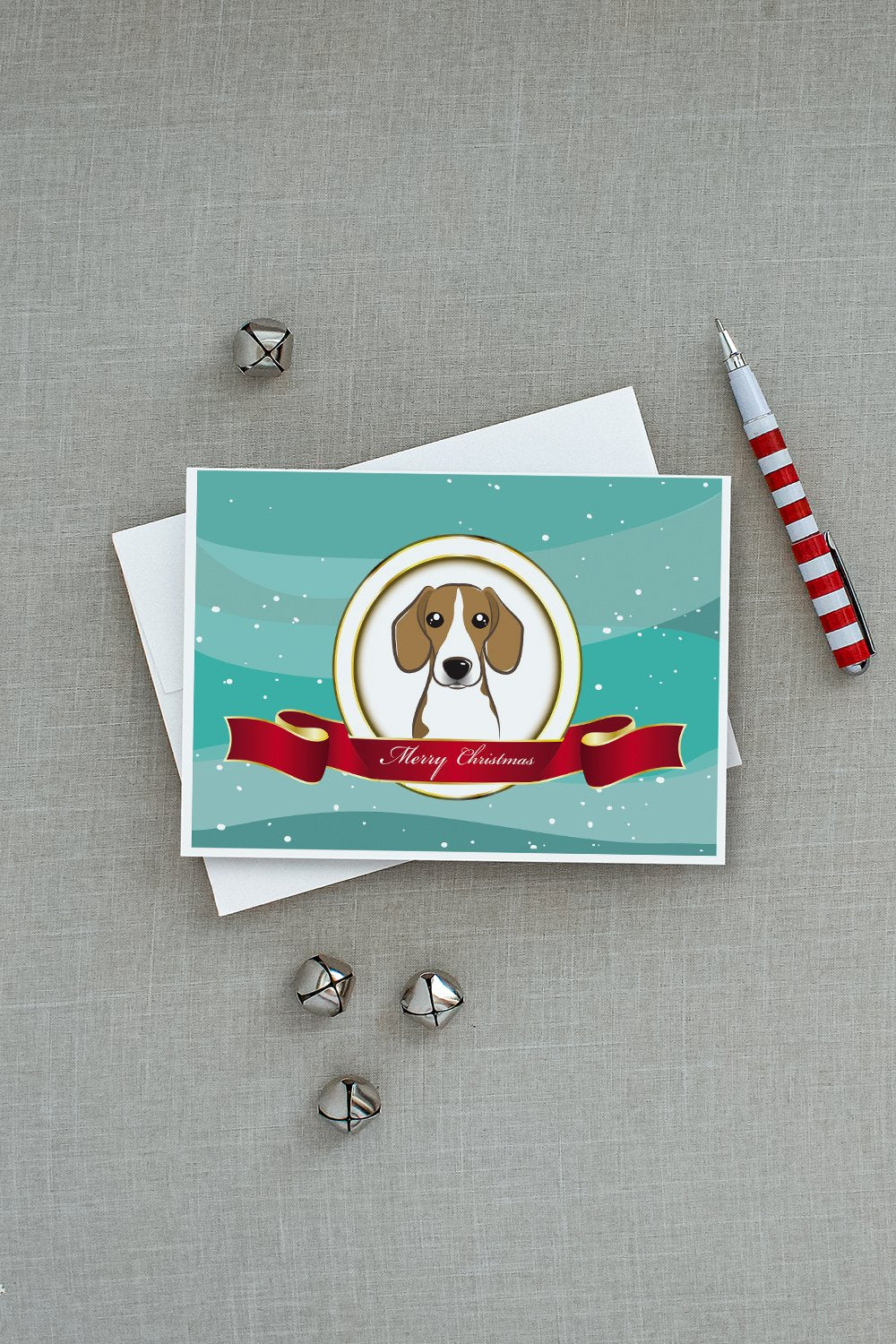 Beagle Merry Christmas Greeting Cards and Envelopes Pack of 8 - the-store.com