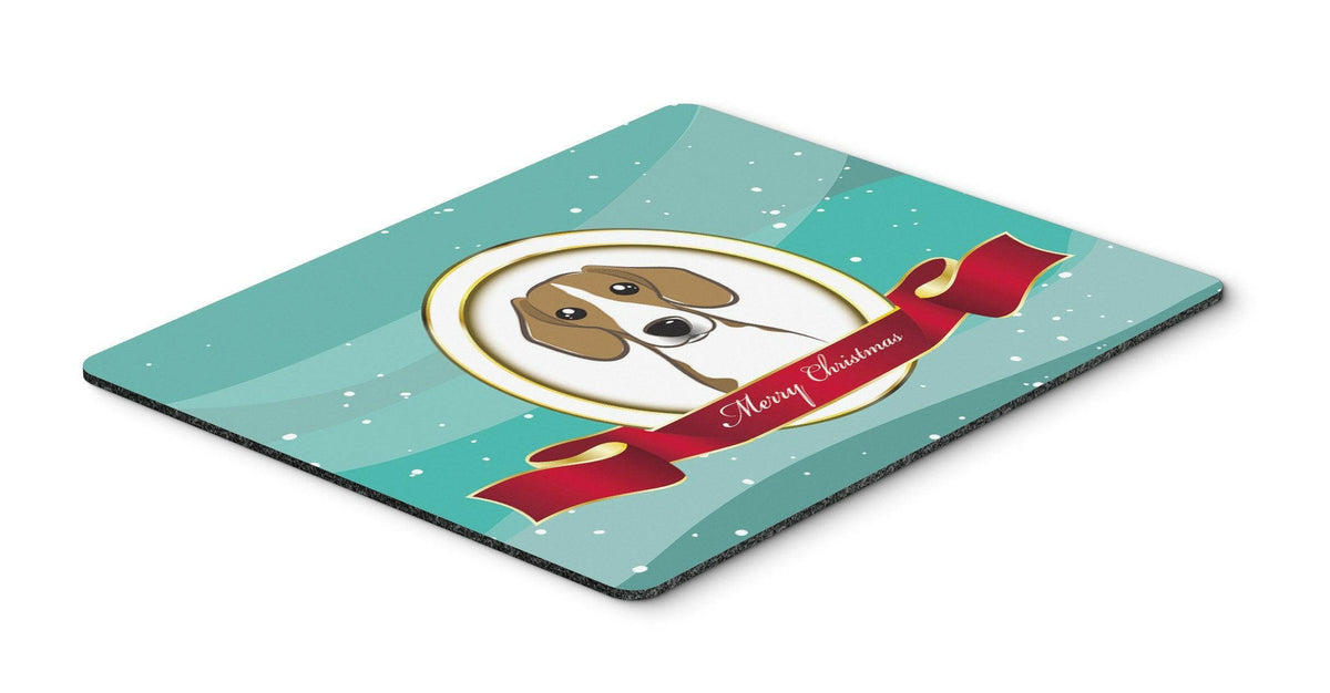 Beagle Merry Christmas Mouse Pad, Hot Pad or Trivet BB1549MP by Caroline&#39;s Treasures