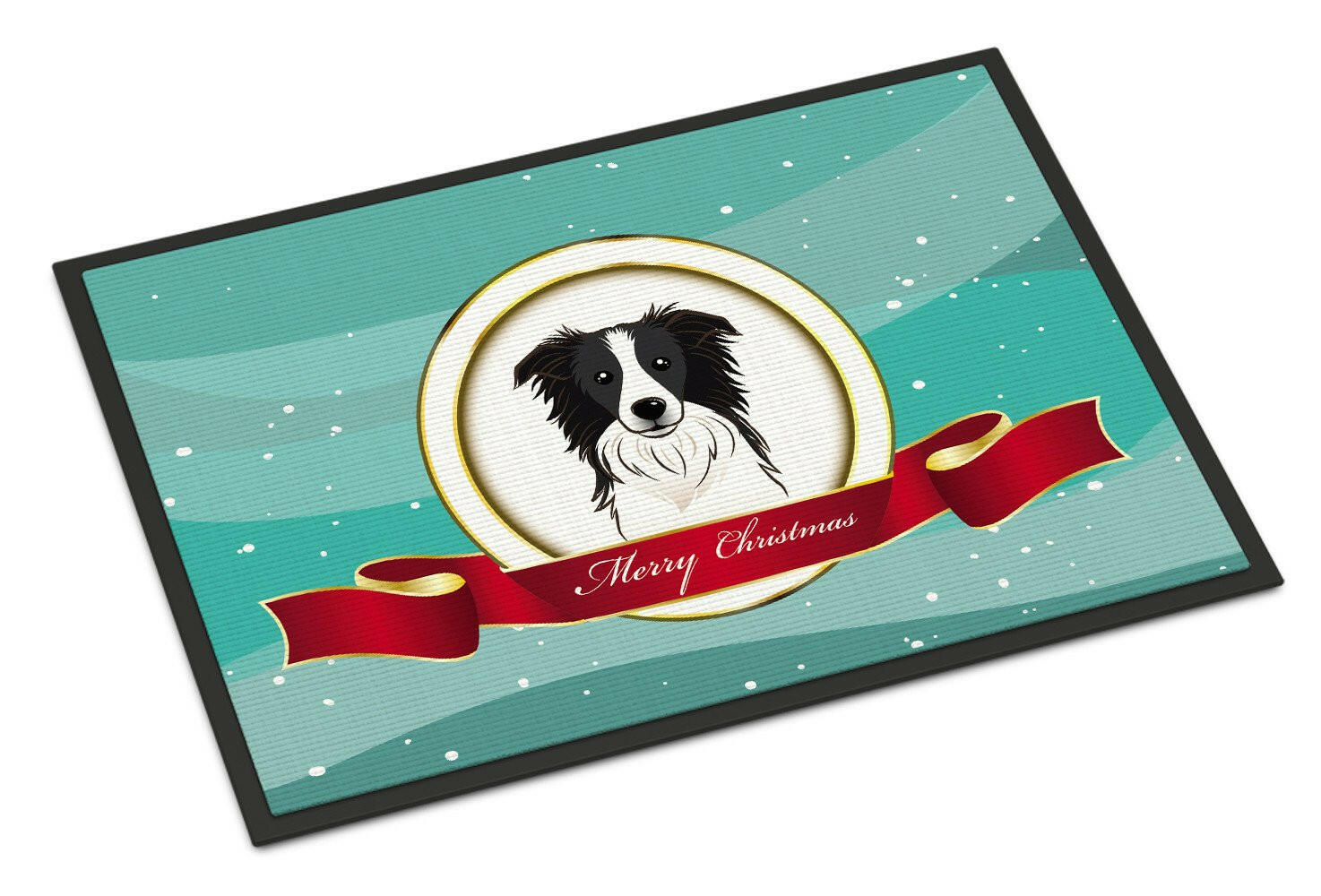 Border Collie Merry Christmas Indoor or Outdoor Mat 18x27 BB1551MAT - the-store.com