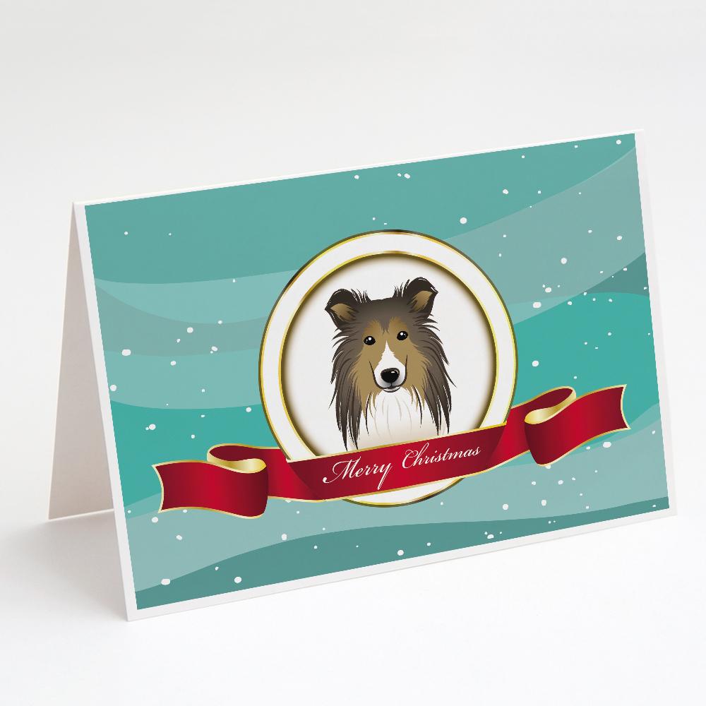 Buy this Sheltie Merry Christmas Greeting Cards and Envelopes Pack of 8