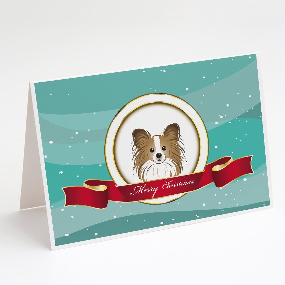 Buy this Papillon Merry Christmas Greeting Cards and Envelopes Pack of 8