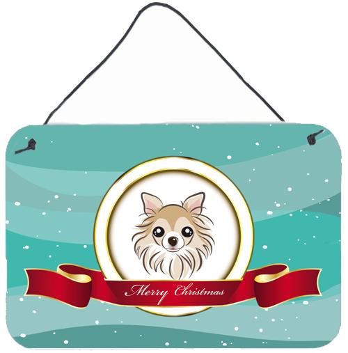 Chihuahua Merry Christmas Wall or Door Hanging Prints BB1561DS812 by Caroline's Treasures