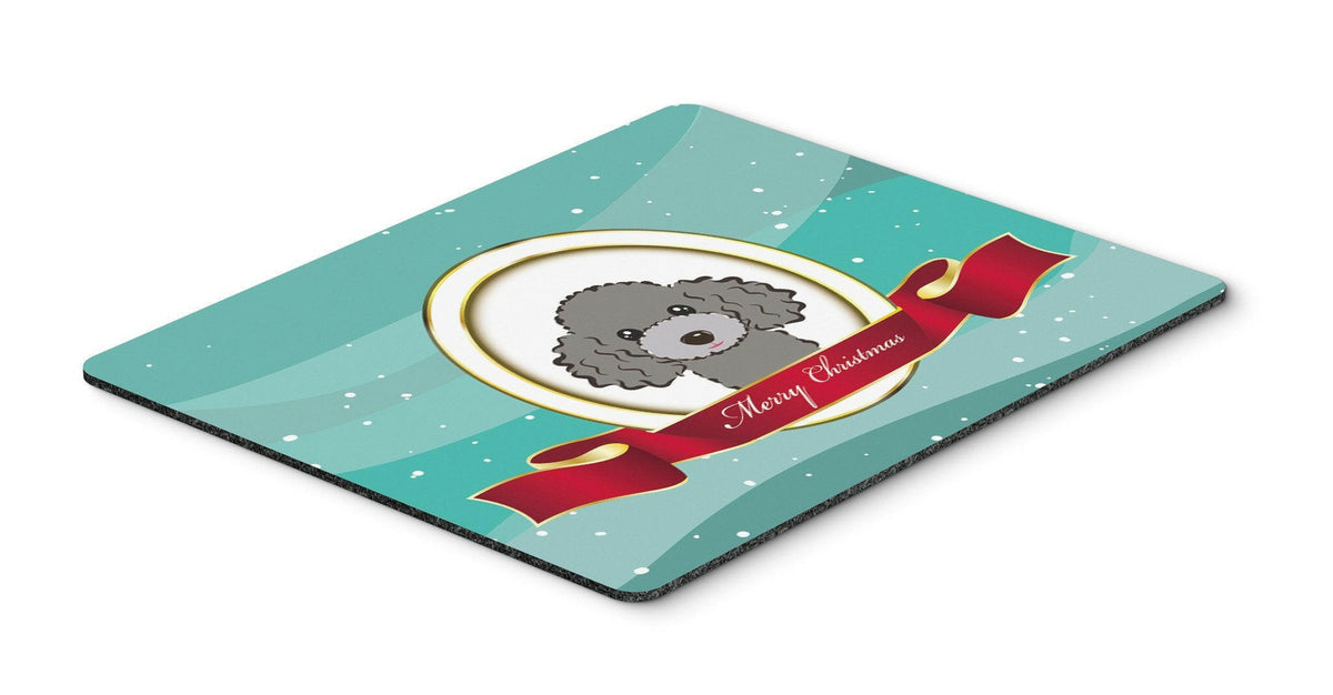 Silver Gray Poodle Merry Christmas Mouse Pad, Hot Pad or Trivet BB1569MP by Caroline&#39;s Treasures