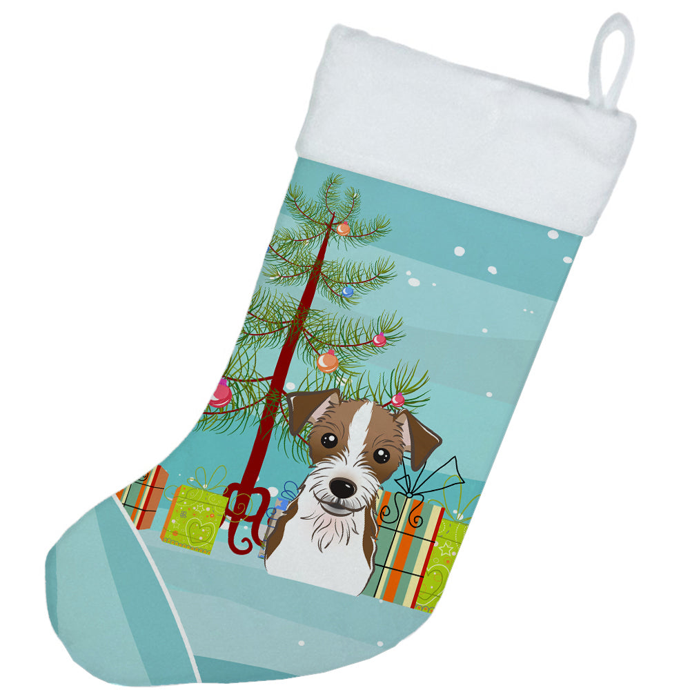 Christmas Tree and Jack Russell Terrier Christmas Stocking BB1574CS  the-store.com.
