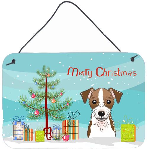 Christmas Tree and Jack Russell Terrier Wall or Door Hanging Prints by Caroline&#39;s Treasures