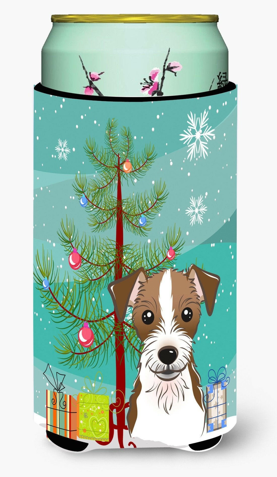 Christmas Tree and Jack Russell Terrier Tall Boy Beverage Insulator Hugger BB1574TBC by Caroline&#39;s Treasures