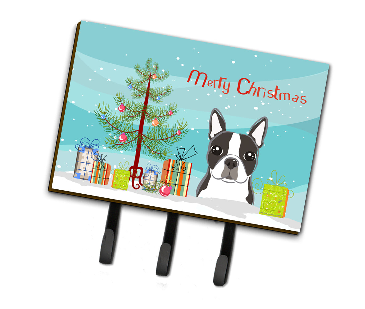Christmas Tree and Boston Terrier Leash or Key Holder BB1575TH68