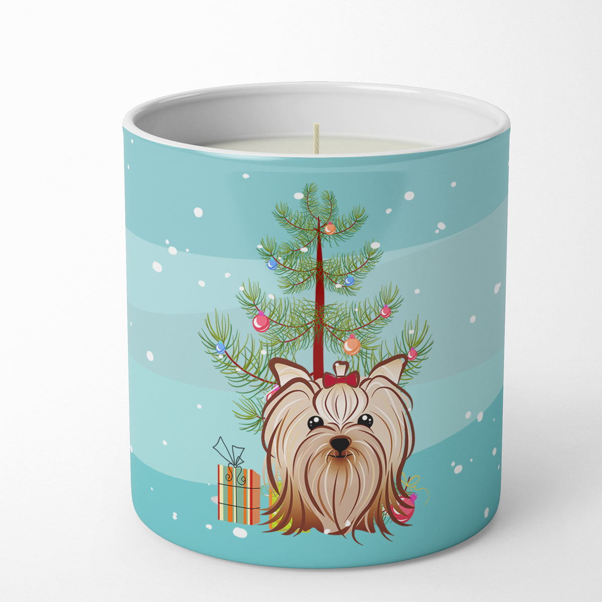Buy this Christmas Tree and Yorkie Yorkishire Terrier 10 oz Decorative Soy Candle