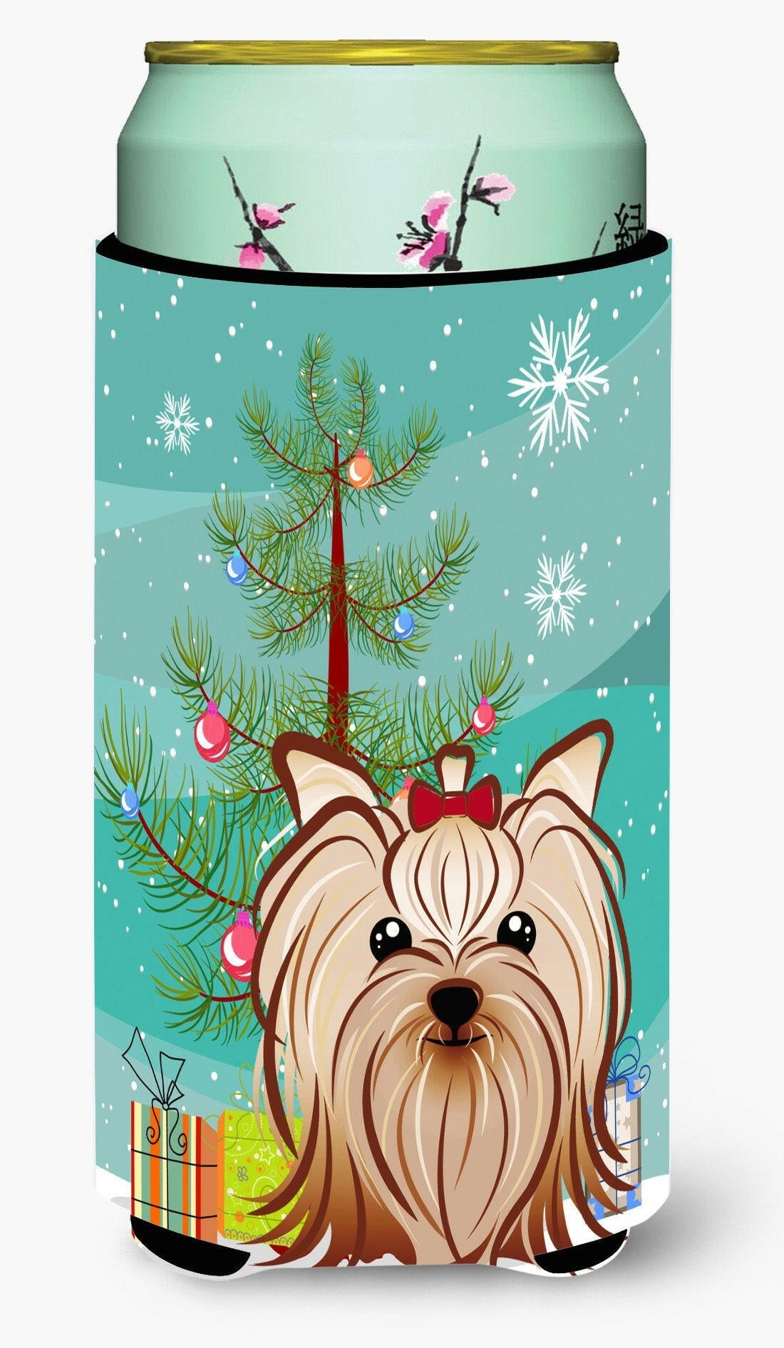 Christmas Tree and Yorkie Yorkshire Terrier Tall Boy Beverage Insulator Hugger BB1576TBC by Caroline&#39;s Treasures
