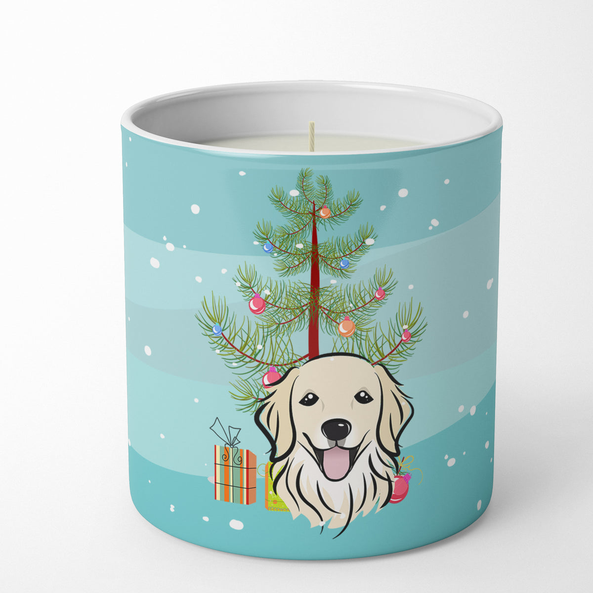 Buy this Christmas Tree and Golden Retriever 10 oz Decorative Soy Candle