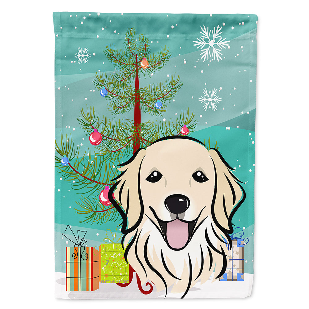 Christmas Tree and Golden Retriever Flag Canvas House Size BB1577CHF