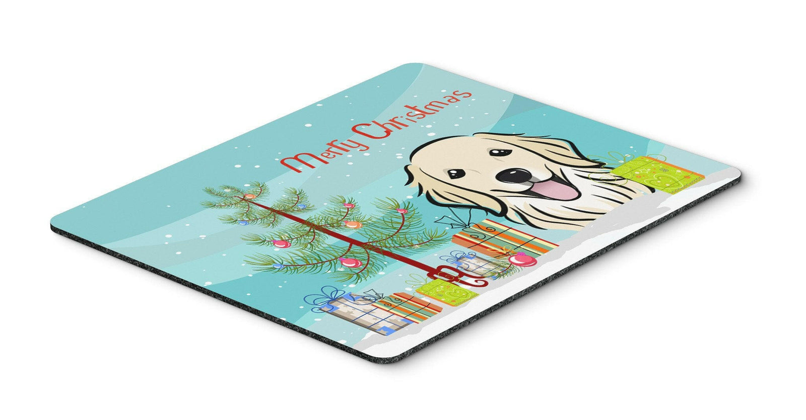 Christmas Tree and Golden Retriever Mouse Pad, Hot Pad or Trivet BB1577MP by Caroline's Treasures