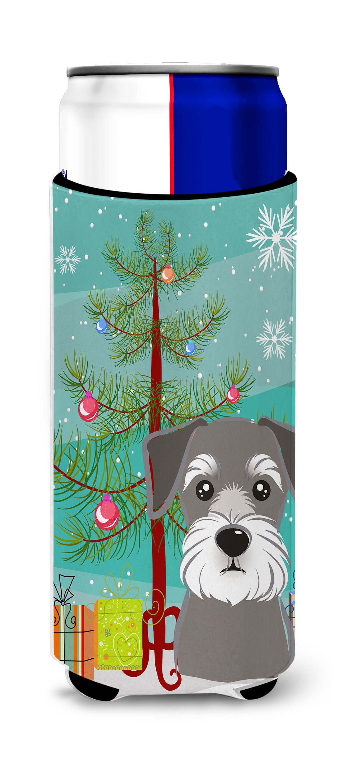 Christmas Tree and Schnauzer Ultra Beverage Insulators for slim cans BB1578MUK  the-store.com.