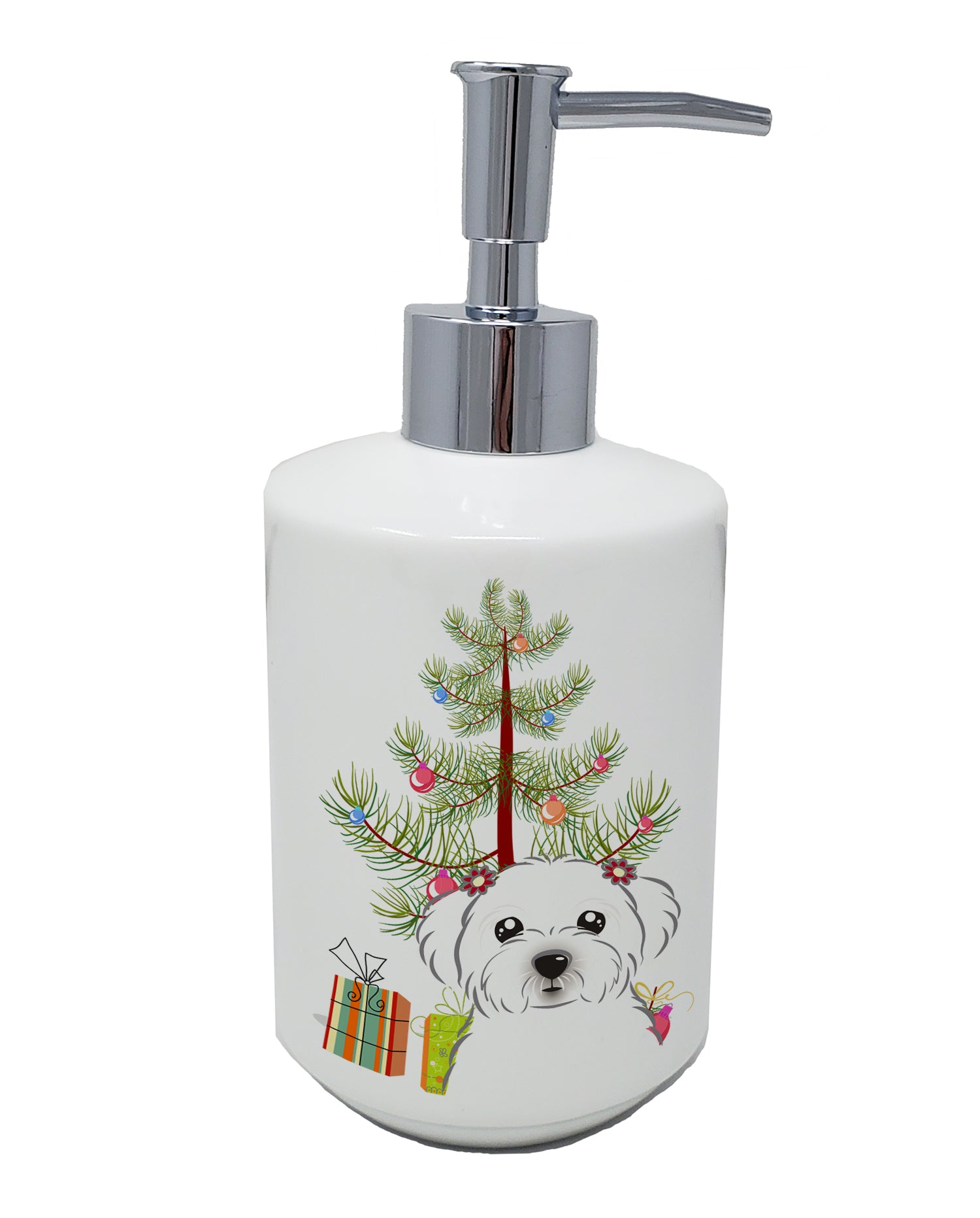 Buy this Christmas Tree and Maltese Ceramic Soap Dispenser