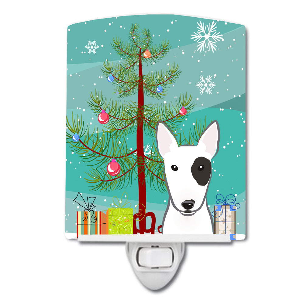 Christmas Tree and Bull Terrier Ceramic Night Light BB1581CNL - the-store.com