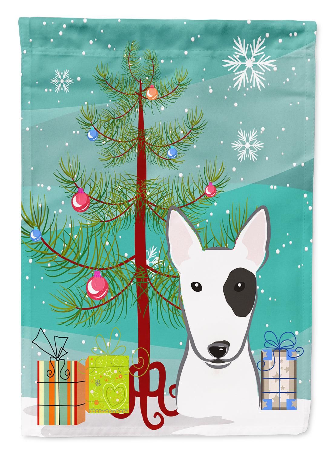 Christmas Tree and Bull Terrier Flag Garden Size BB1581GF.