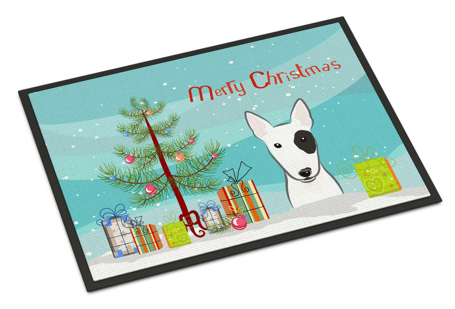 Christmas Tree and Bull Terrier Indoor or Outdoor Mat 24x36 BB1581JMAT - the-store.com