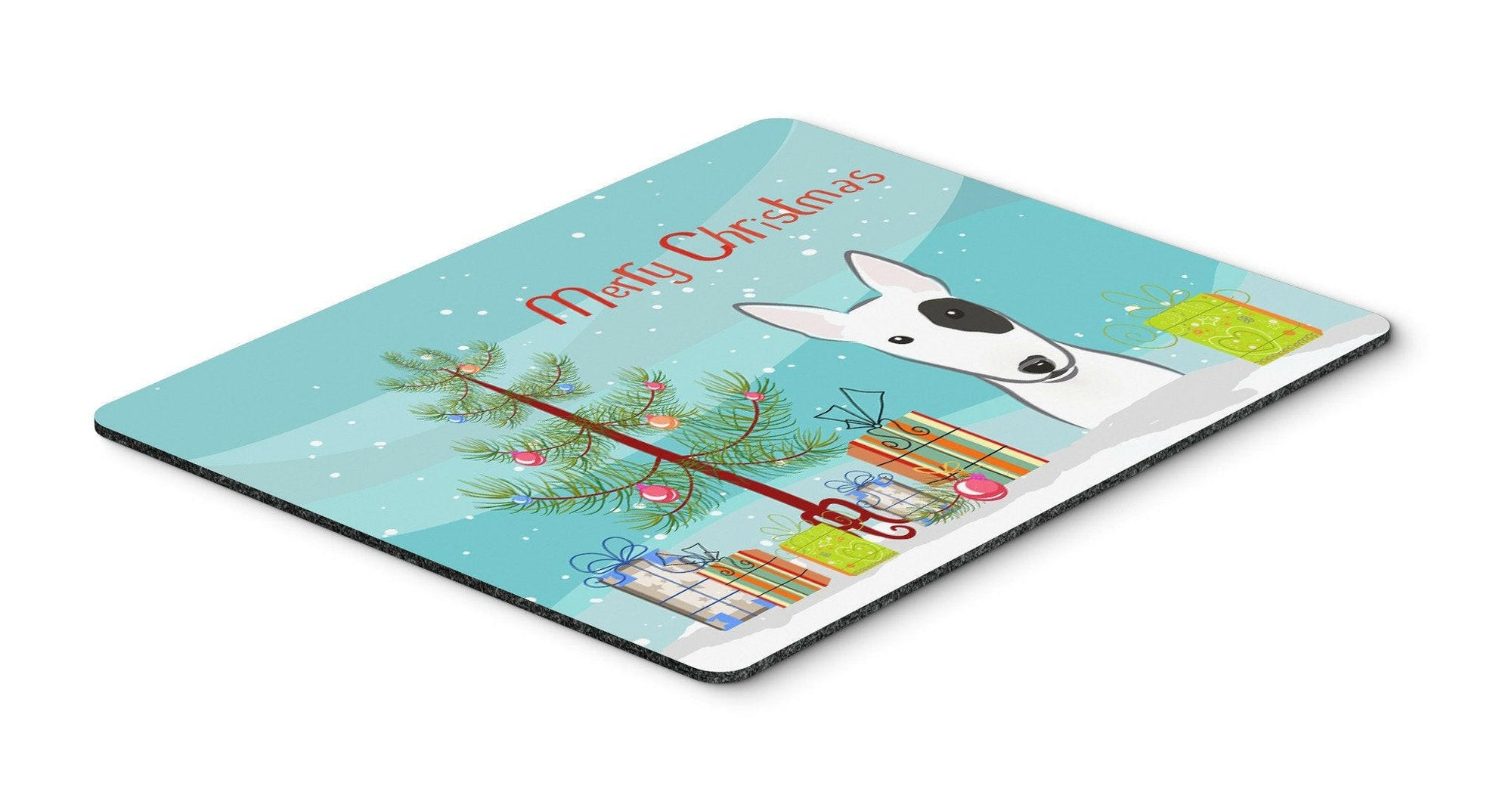 Christmas Tree and Bull Terrier Mouse Pad, Hot Pad or Trivet BB1581MP by Caroline's Treasures