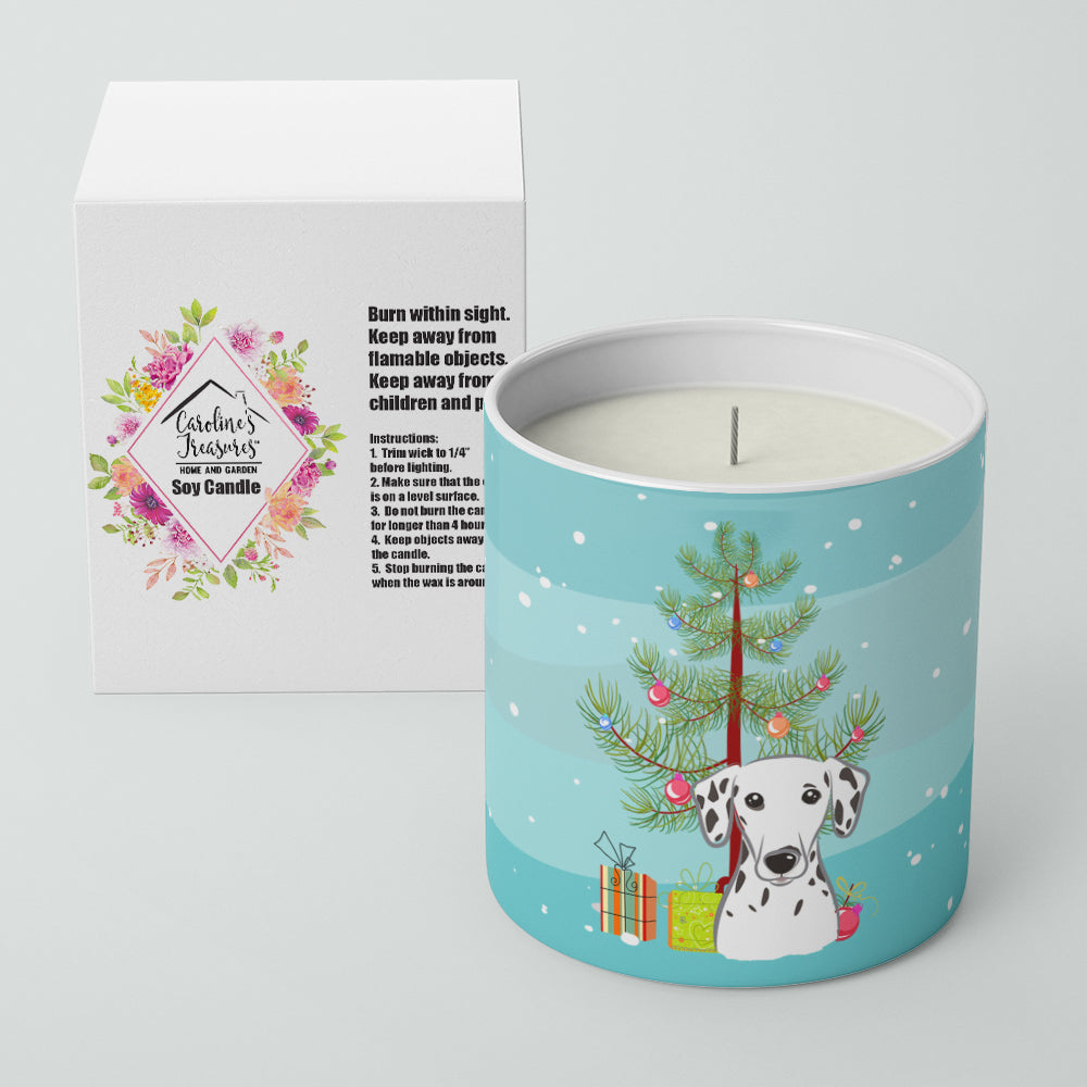 Christmas Tree and Dalmatian 10 oz Decorative Soy Candle - the-store.com
