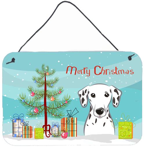 Christmas Tree and Dalmatian Wall or Door Hanging Prints BB1582DS812 by Caroline&#39;s Treasures