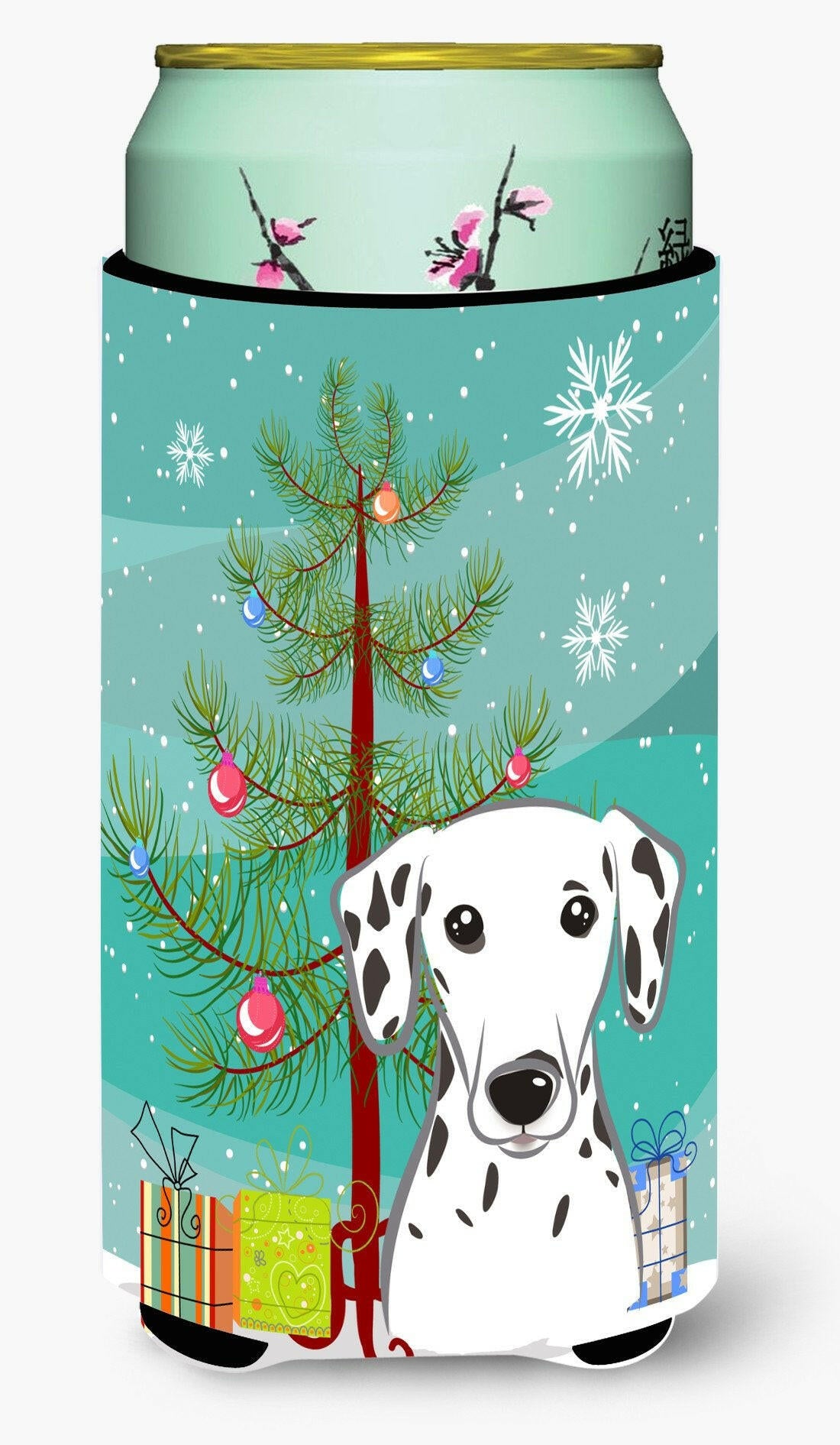 Christmas Tree and Dalmatian Tall Boy Beverage Insulator Hugger BB1582TBC by Caroline&#39;s Treasures