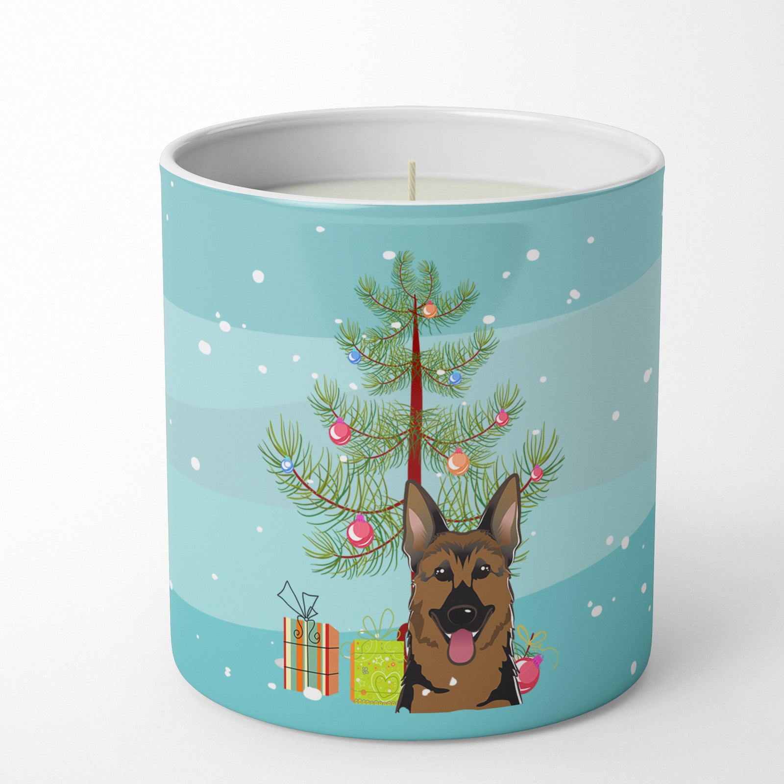 Buy this Christmas Tree and German Shepherd 10 oz Decorative Soy Candle