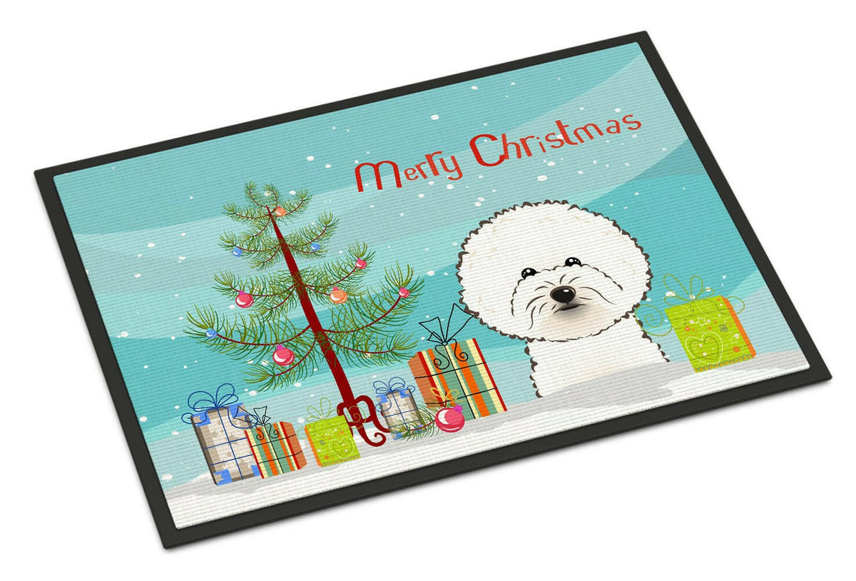 Christmas Tree and Bichon Frise Indoor or Outdoor Mat 18x27 BB1589MAT - the-store.com