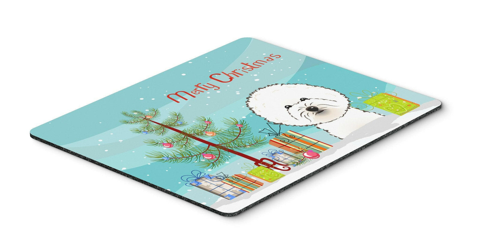 Christmas Tree and Bichon Frise Mouse Pad, Hot Pad or Trivet BB1589MP by Caroline's Treasures