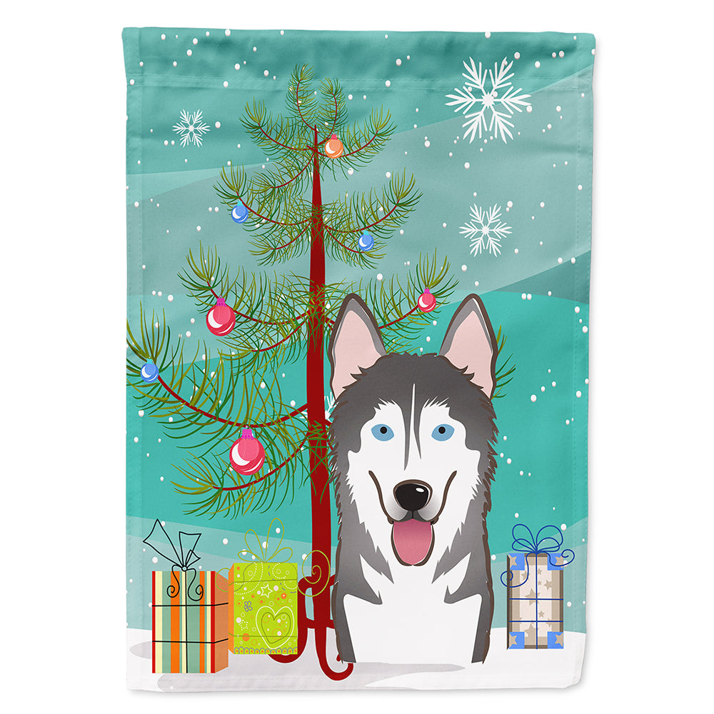 Christmas Tree and Alaskan Malamute Flag Canvas House Size BB1590CHF