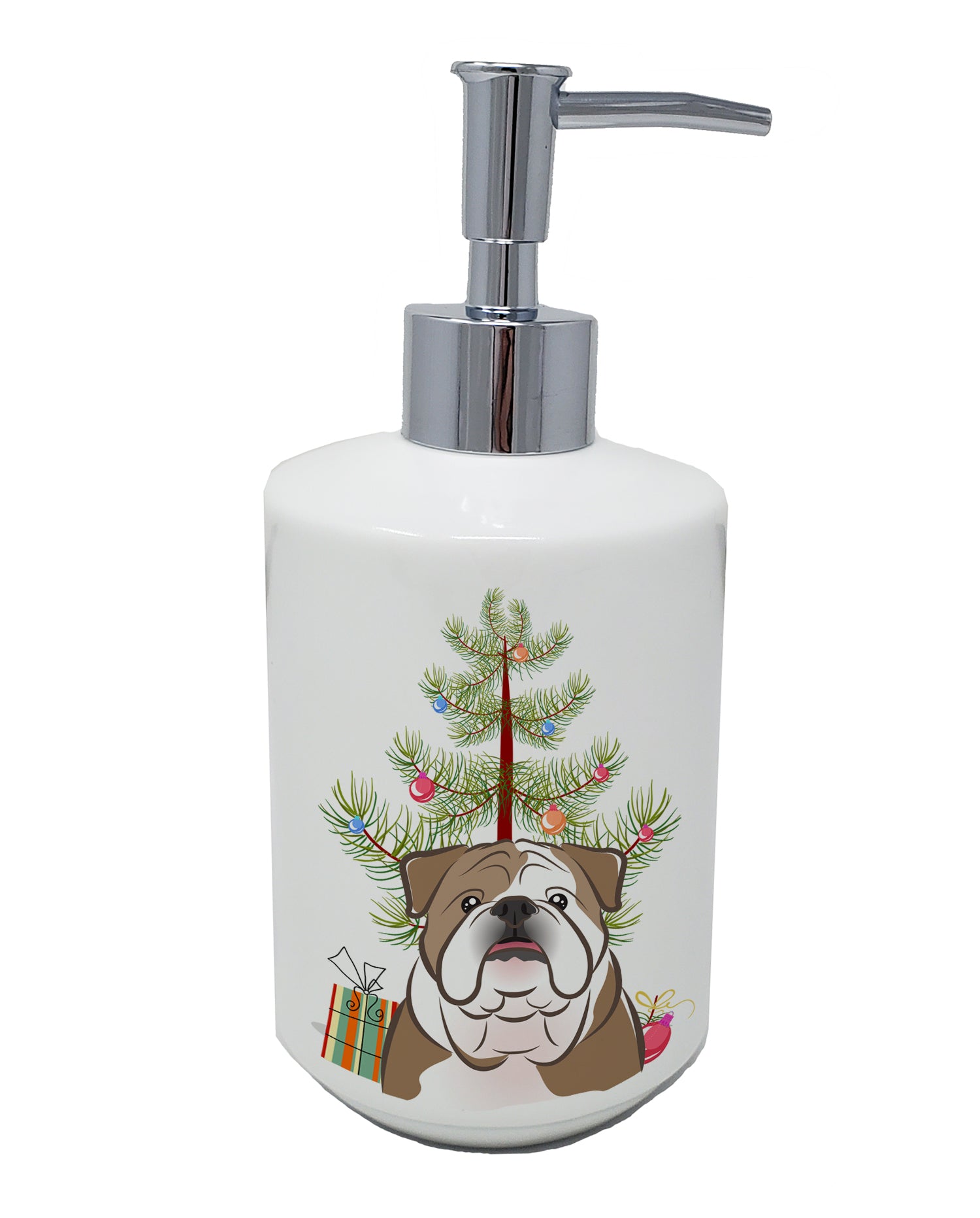 Buy this Christmas Tree and English Bulldog  Ceramic Soap Dispenser