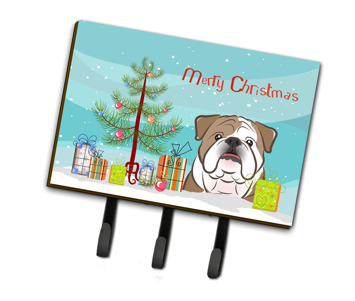 Christmas Tree and English Bulldog  Leash or Key Holder BB1591TH68