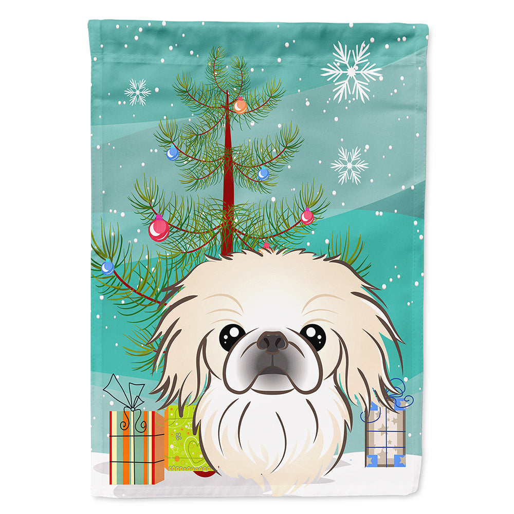 Christmas Tree and Pekingese Flag Canvas House Size BB1593CHF  the-store.com.