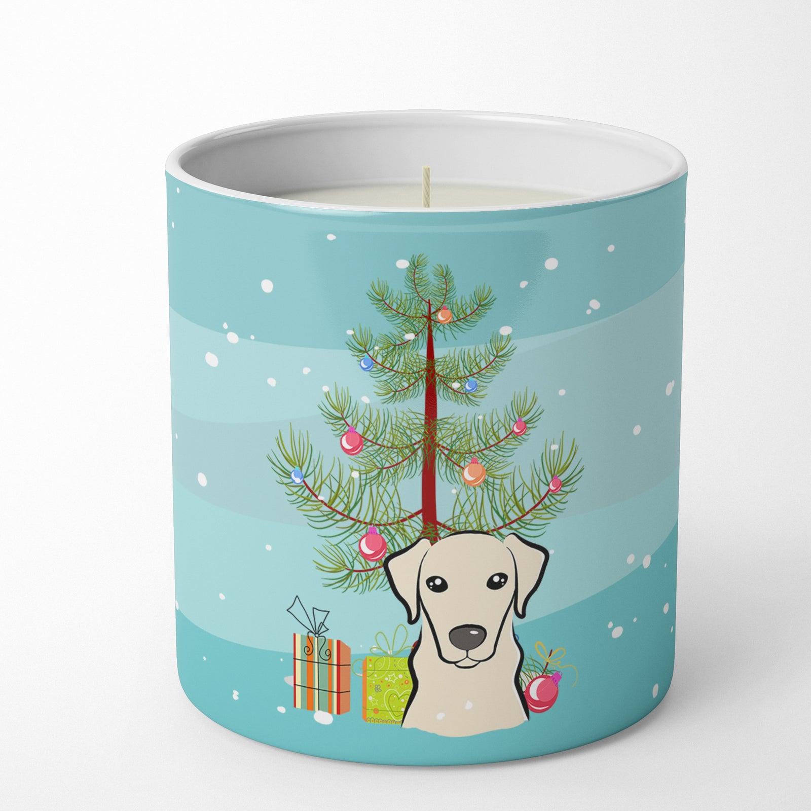 Buy this Christmas Tree and Yellow Labrador 10 oz Decorative Soy Candle