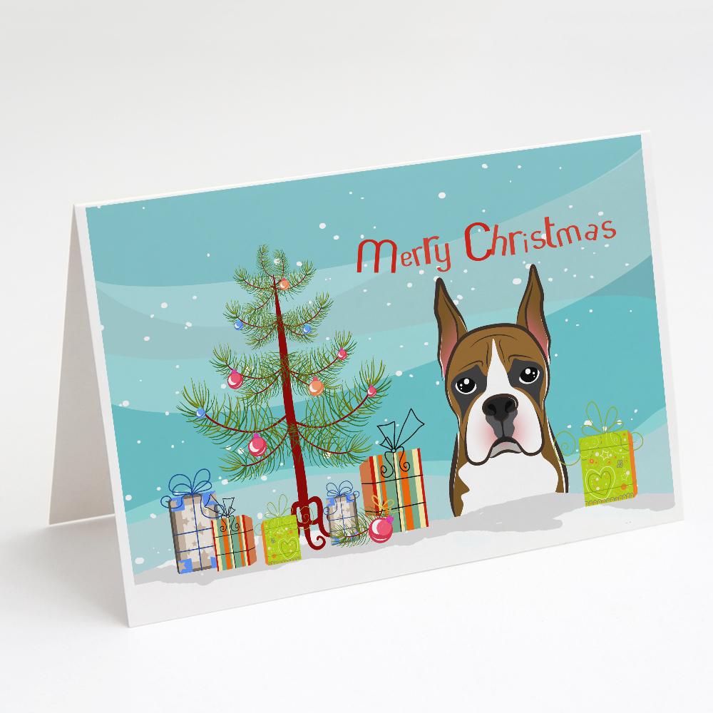 Buy this Christmas Tree and Boxer Greeting Cards and Envelopes Pack of 8
