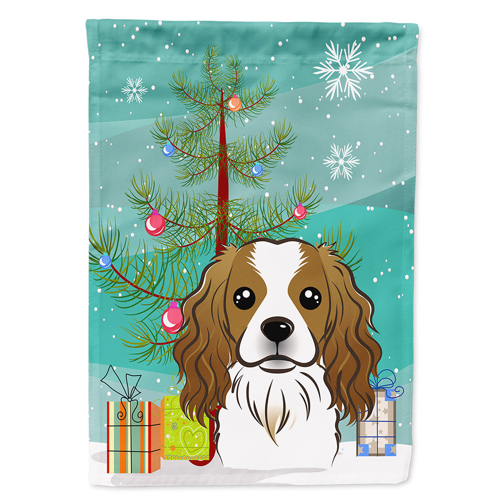 Christmas Tree and Cavalier Spaniel Flag Canvas House Size BB1596CHF