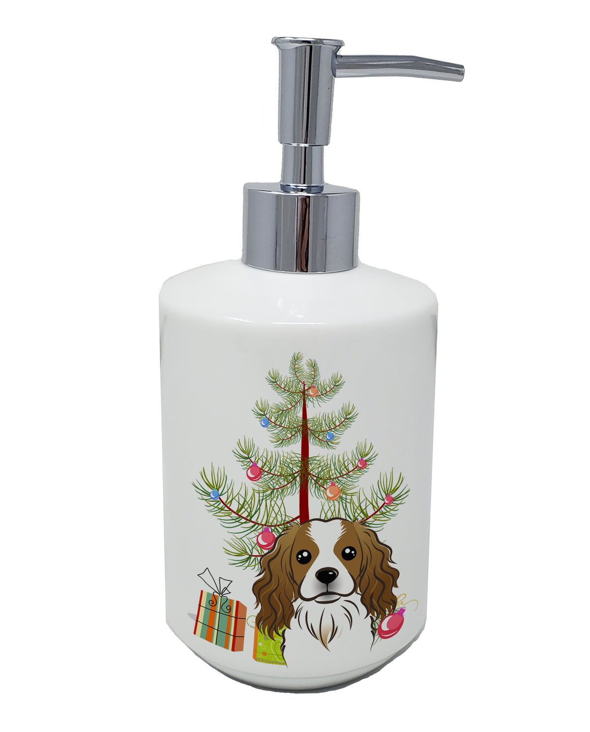 Buy this Christmas Tree and Cavalier Spaniel Ceramic Soap Dispenser