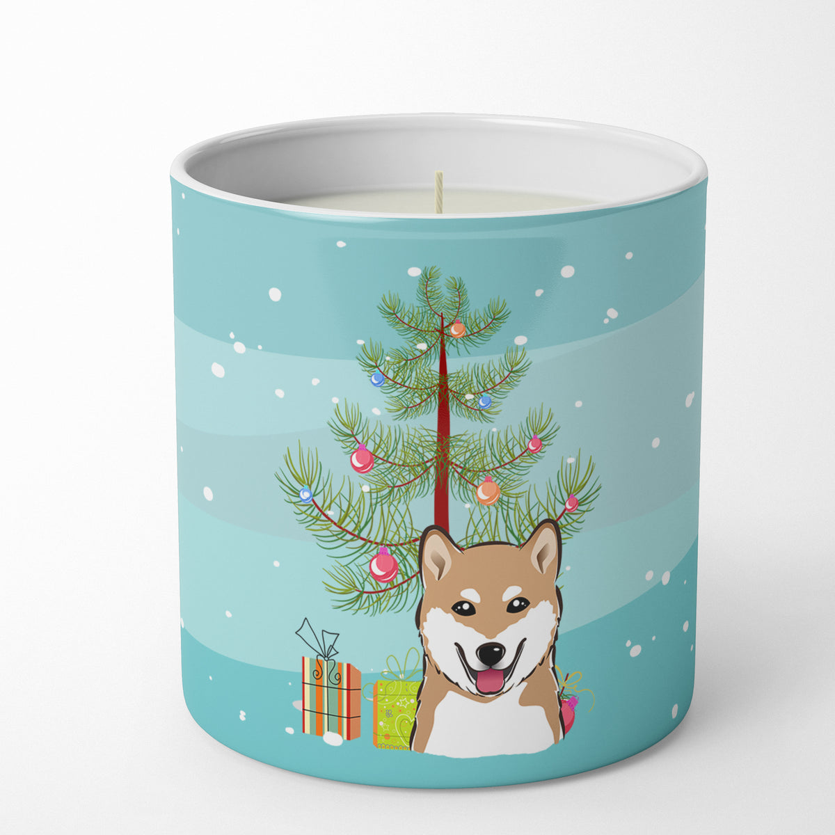 Buy this Christmas Tree and Shiba Inu 10 oz Decorative Soy Candle