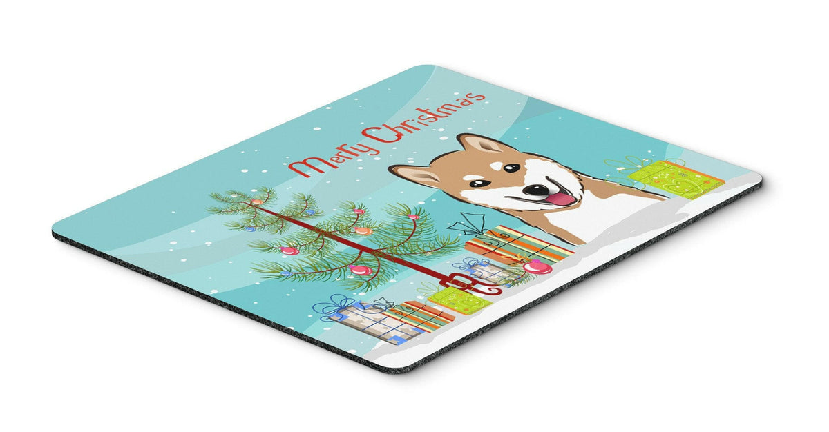 Christmas Tree and Shiba Inu Mouse Pad, Hot Pad or Trivet BB1597MP by Caroline&#39;s Treasures