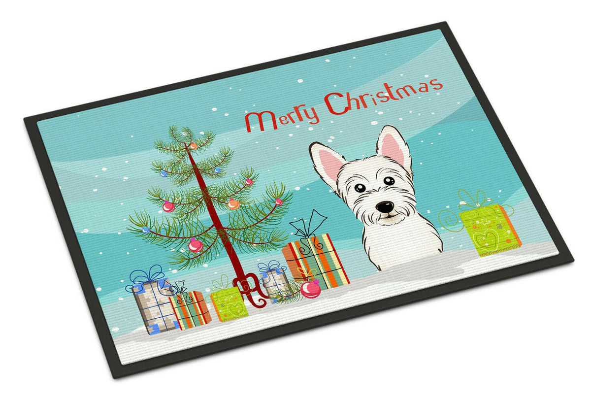 Christmas Tree and Westie Indoor or Outdoor Mat 18x27 BB1598MAT - the-store.com