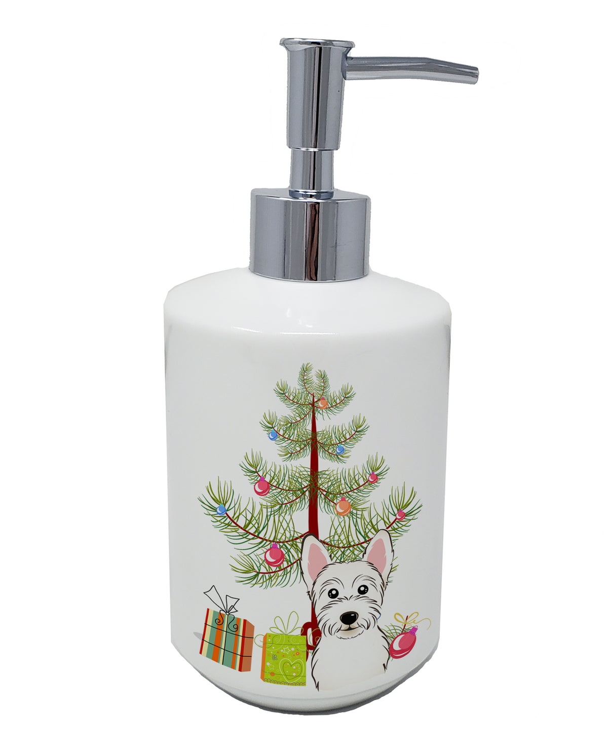 Buy this Christmas Tree and Westie Ceramic Soap Dispenser