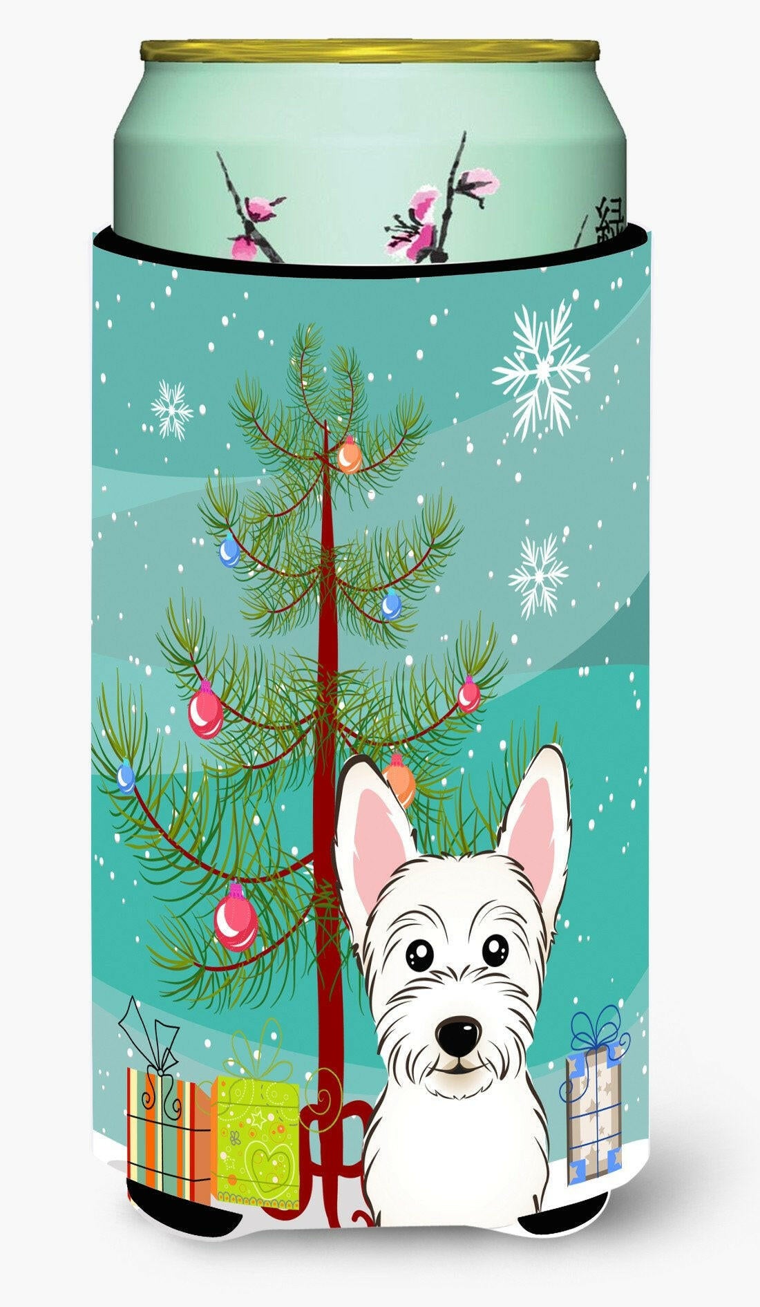 Christmas Tree and Westie Tall Boy Beverage Insulator Hugger BB1598TBC by Caroline&#39;s Treasures