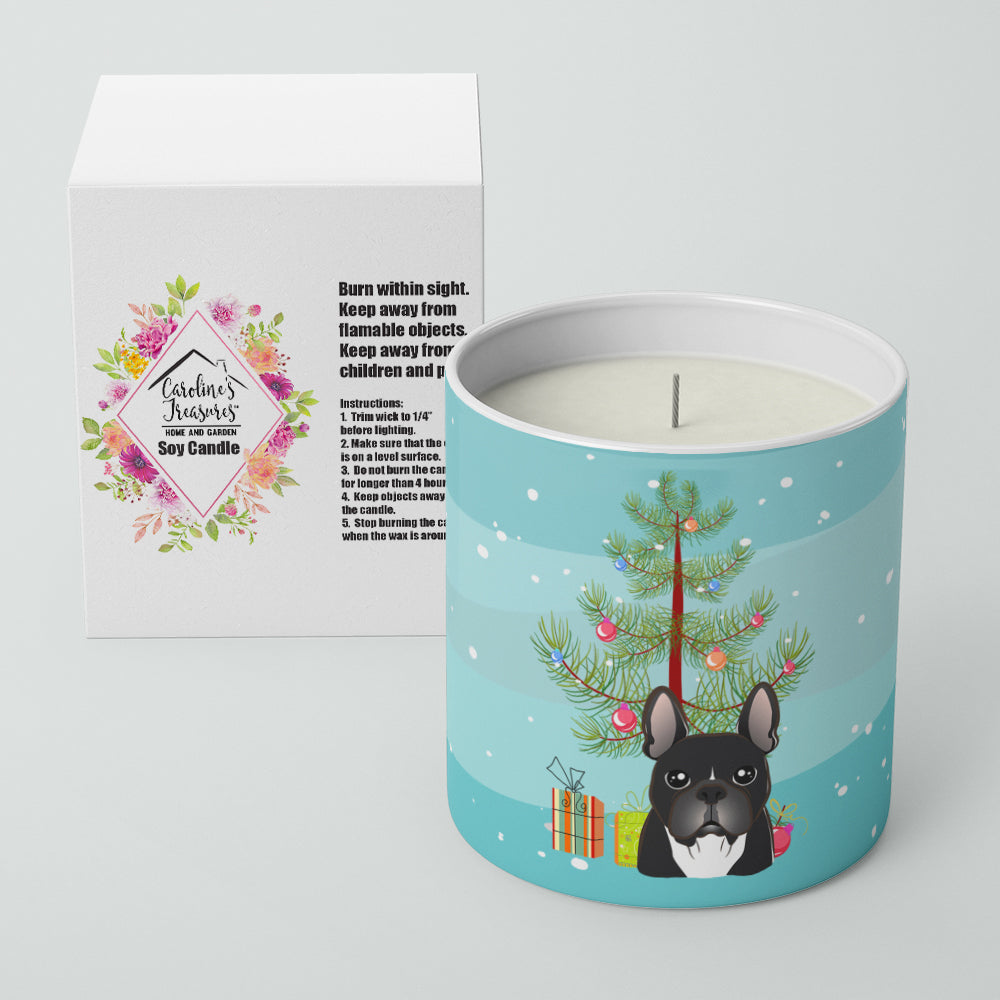 Christmas Tree and French Bulldog 10 oz Decorative Soy Candle - the-store.com