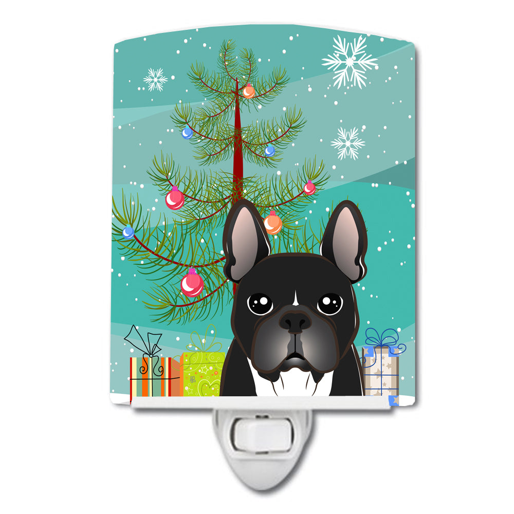 Christmas Tree and French Bulldog Ceramic Night Light BB1599CNL - the-store.com